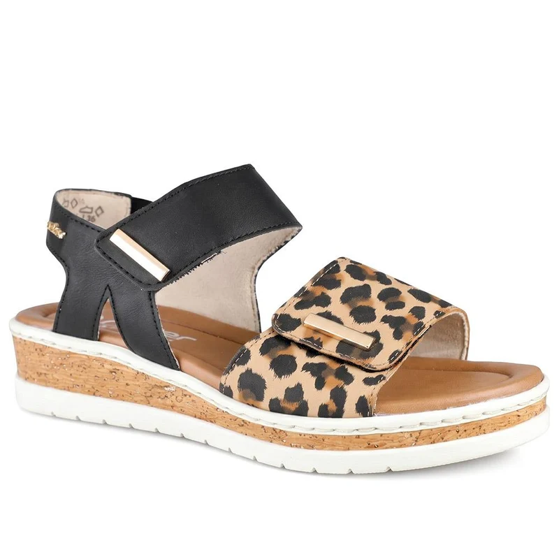 Rieker Adjustable Fasten Wedged Sandals - RKR43084 / 330 735