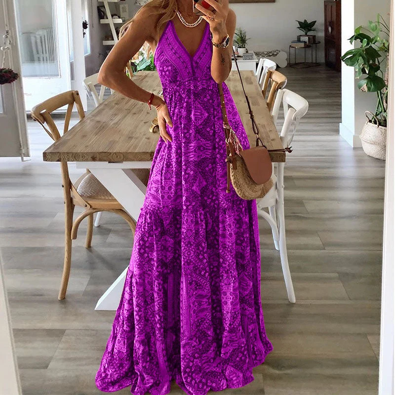 Taniaa – Maxikleid Mit V-Ausschnitt