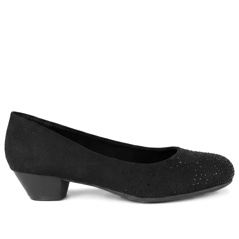 Bellissimo Wide Fit Court Shoes - BELPLAN44005 / 329 715 - Black Sparkle