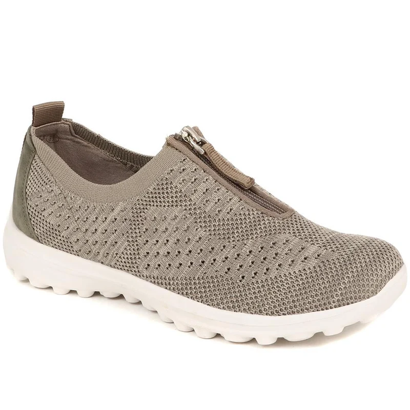 Memory Foam Trainers - BRK37043 / 323 632 - Khaki