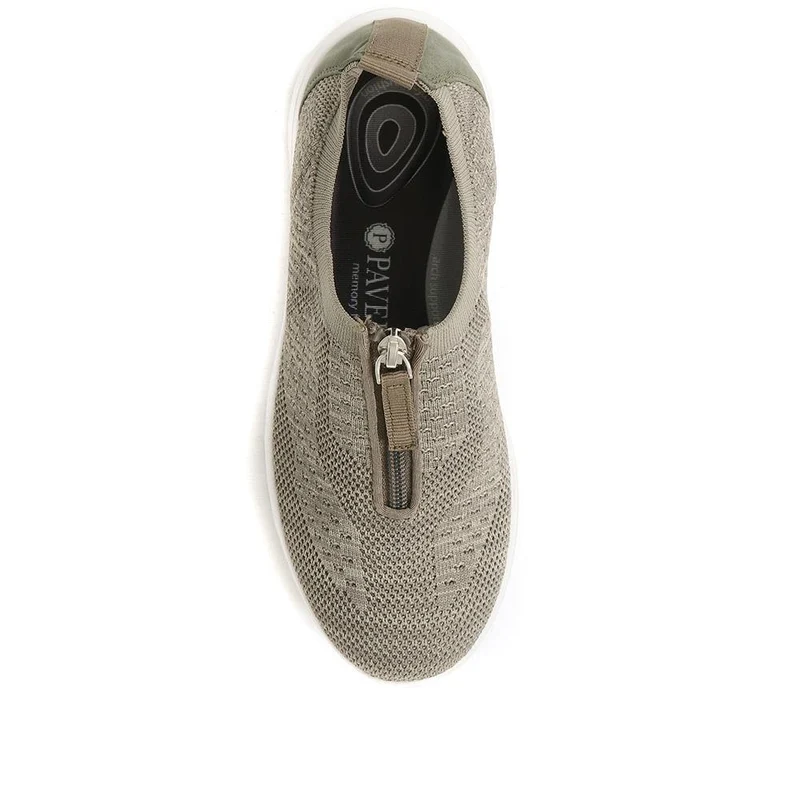 Memory Foam Trainers - BRK37043 / 323 632 - Khaki