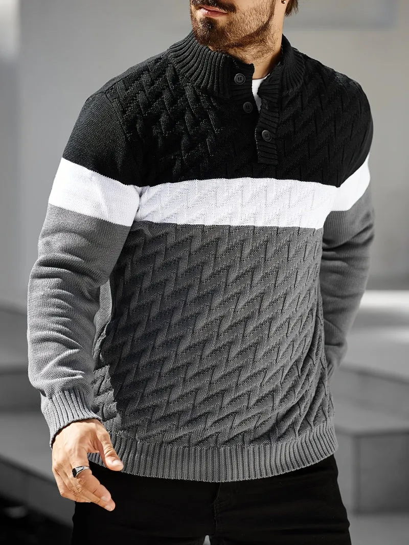 Lilfad - Lässiger Strick Pullover Mit Stehkragen
