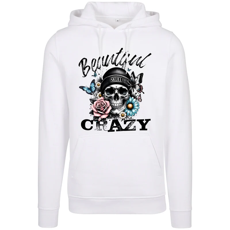 Hoodie - Beautiful Crazy Skull