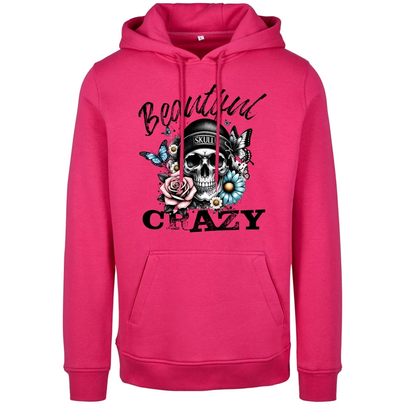 Hoodie - Beautiful Crazy Skull