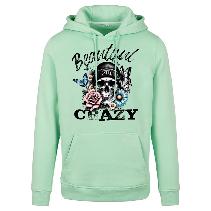 Hoodie - Beautiful Crazy Skull