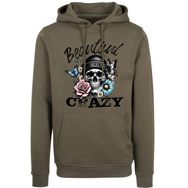 Hoodie - Beautiful Crazy Skull