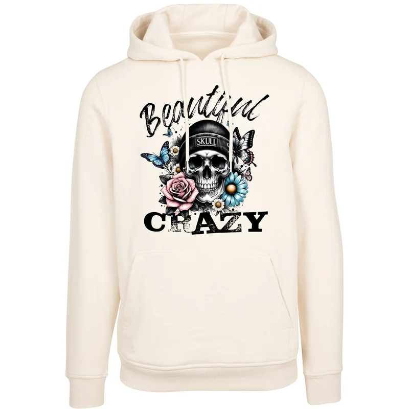 Hoodie - Beautiful Crazy Skull