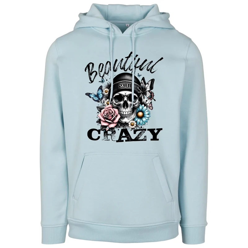 Hoodie - Beautiful Crazy Skull