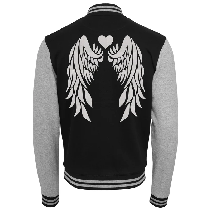 Collage Jacke - Angel Wings - Weiß Rainbow Glitter
