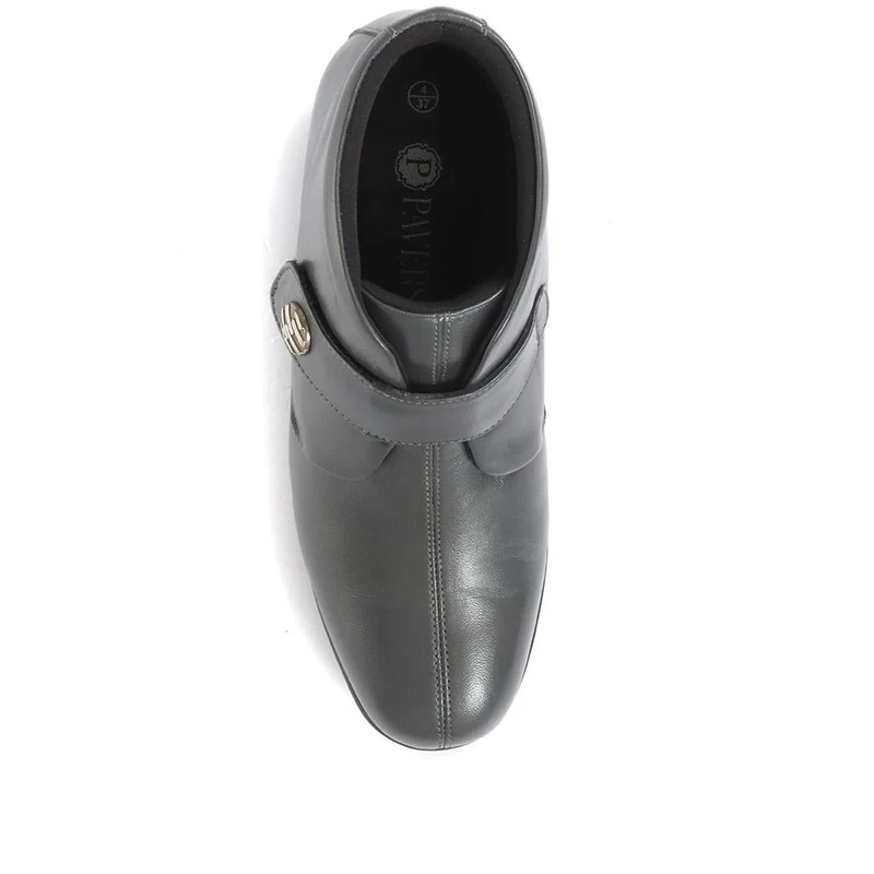 Leather Ankle Boots - KF28026 / 313 332 - Grey