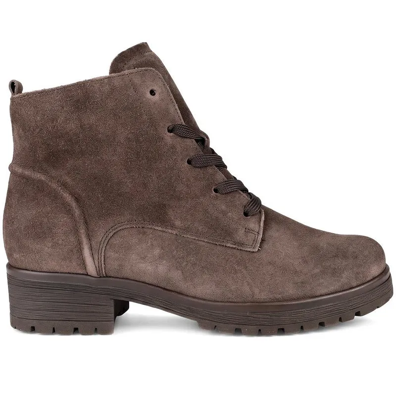 Zumba Gabor Wide Fit Leather Ankle Boots - GAB42524 / 328 172 - Chocolate Suede