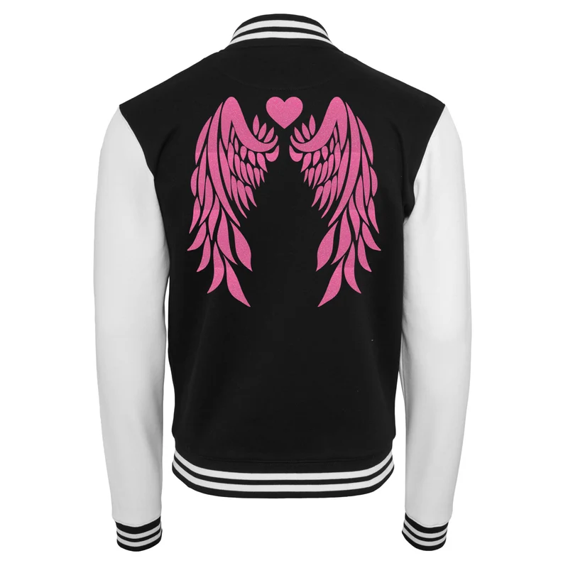 Collage Jacke - Angel Wings - Neon Rosa Glitter