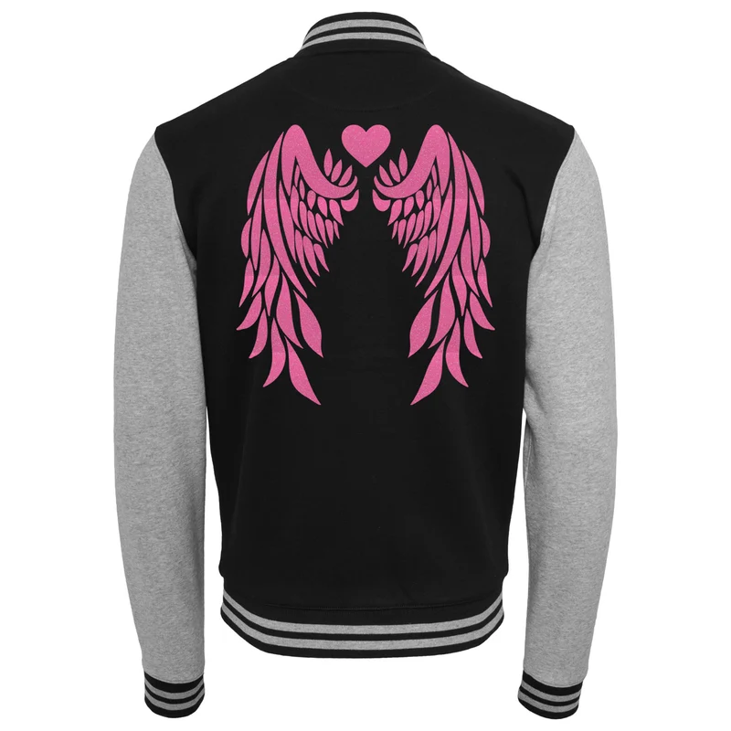 Collage Jacke - Angel Wings - Neon Rosa Glitter