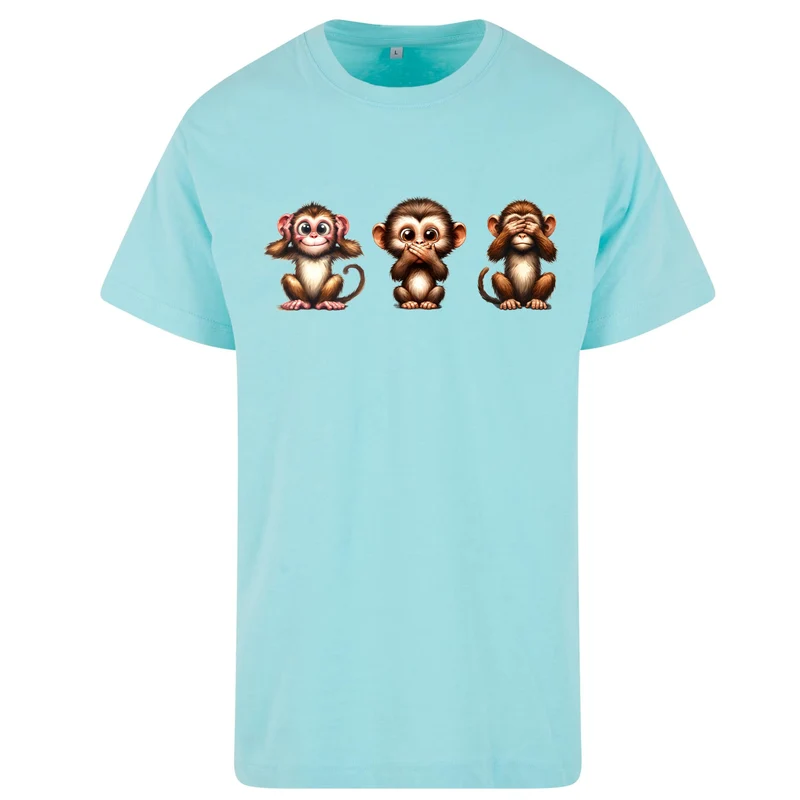 Affenbande T-Shirt – Damen Shirt mit süßem Affen-Print