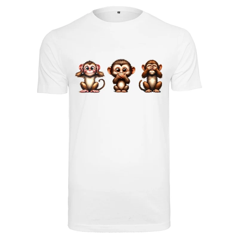 Affenbande T-Shirt – Damen Shirt mit süßem Affen-Print