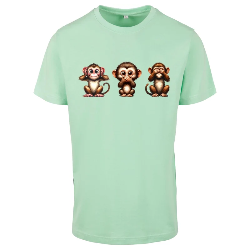 Affenbande T-Shirt – Damen Shirt mit süßem Affen-Print