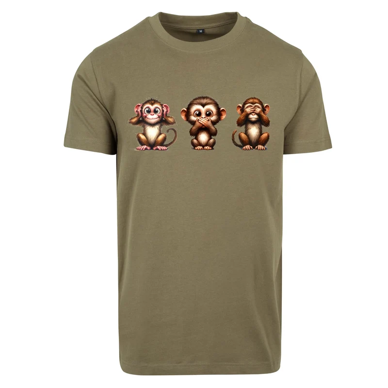 Affenbande T-Shirt – Damen Shirt mit süßem Affen-Print