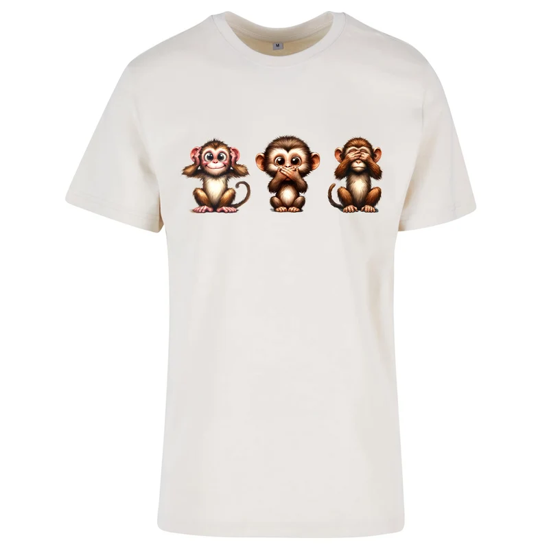 Affenbande T-Shirt – Damen Shirt mit süßem Affen-Print