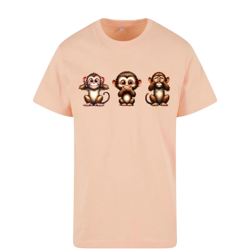 Affenbande T-Shirt – Damen Shirt mit süßem Affen-Print