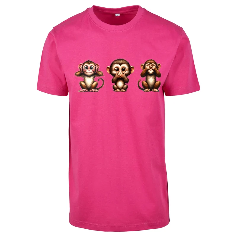 Affenbande T-Shirt – Damen Shirt mit süßem Affen-Print