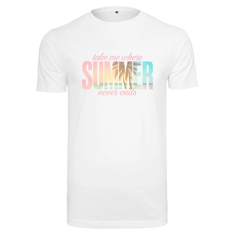 Summer Never Ends T-Shirt – Damen Shirt mit Summer Statement Print