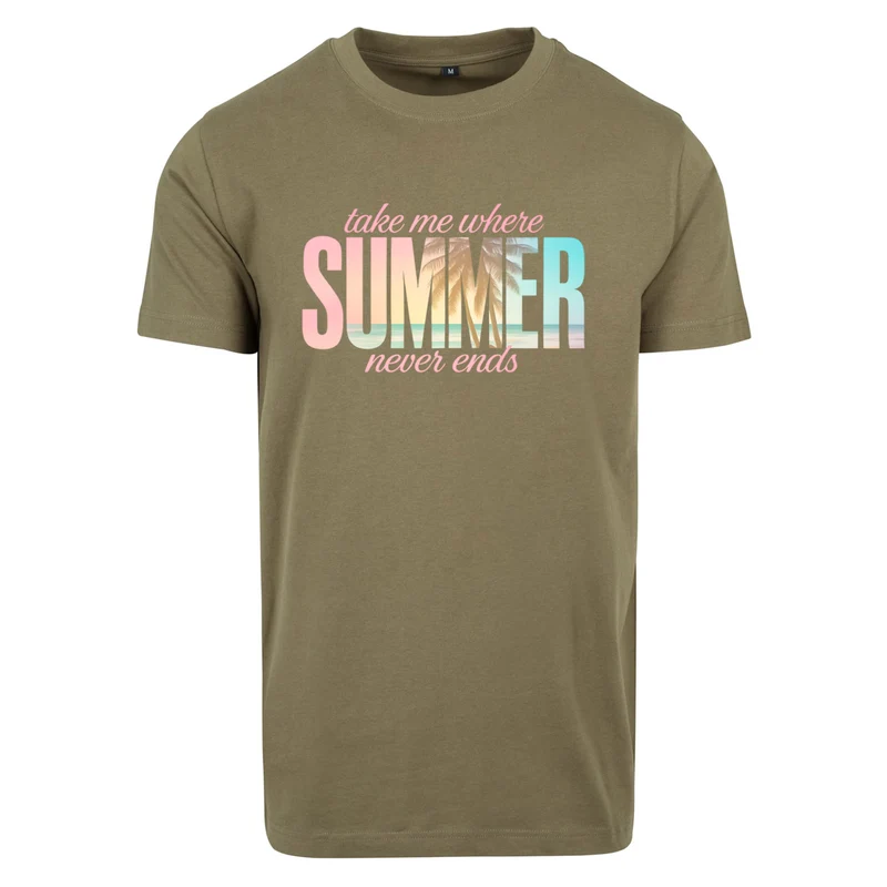 Summer Never Ends T-Shirt – Damen Shirt mit Summer Statement Print