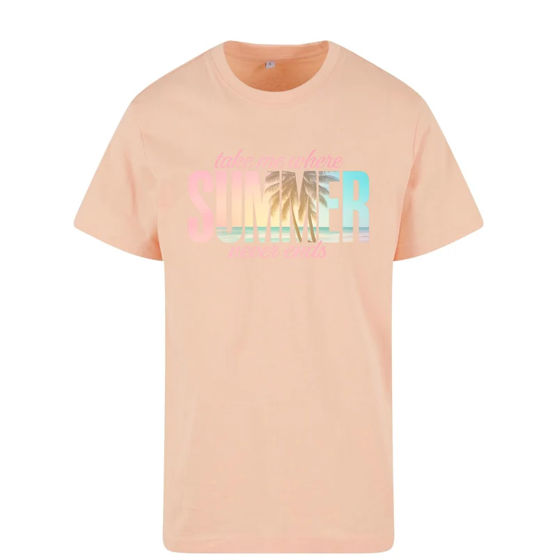Summer Never Ends T-Shirt – Damen Shirt mit Summer Statement Print