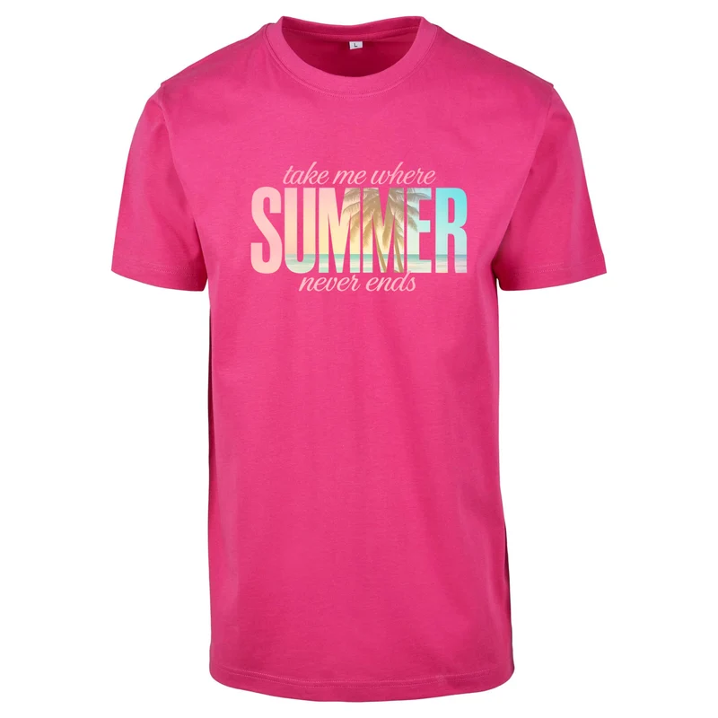 Summer Never Ends T-Shirt – Damen Shirt mit Summer Statement Print