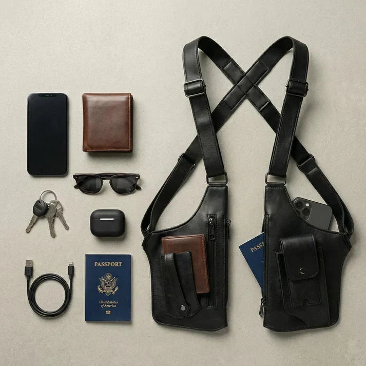 Brousseau – Verstellbarer Umhängegurt mit Holstertasche
