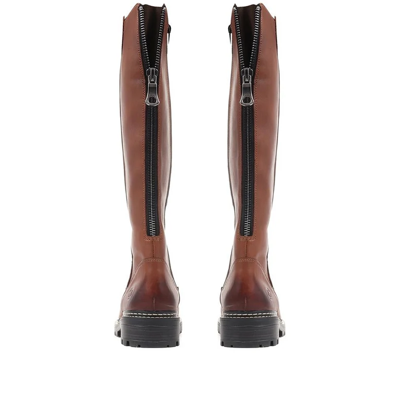 Remonte Dorndorf Leather Long Boots - DRS36509 / 322 972 - Tan