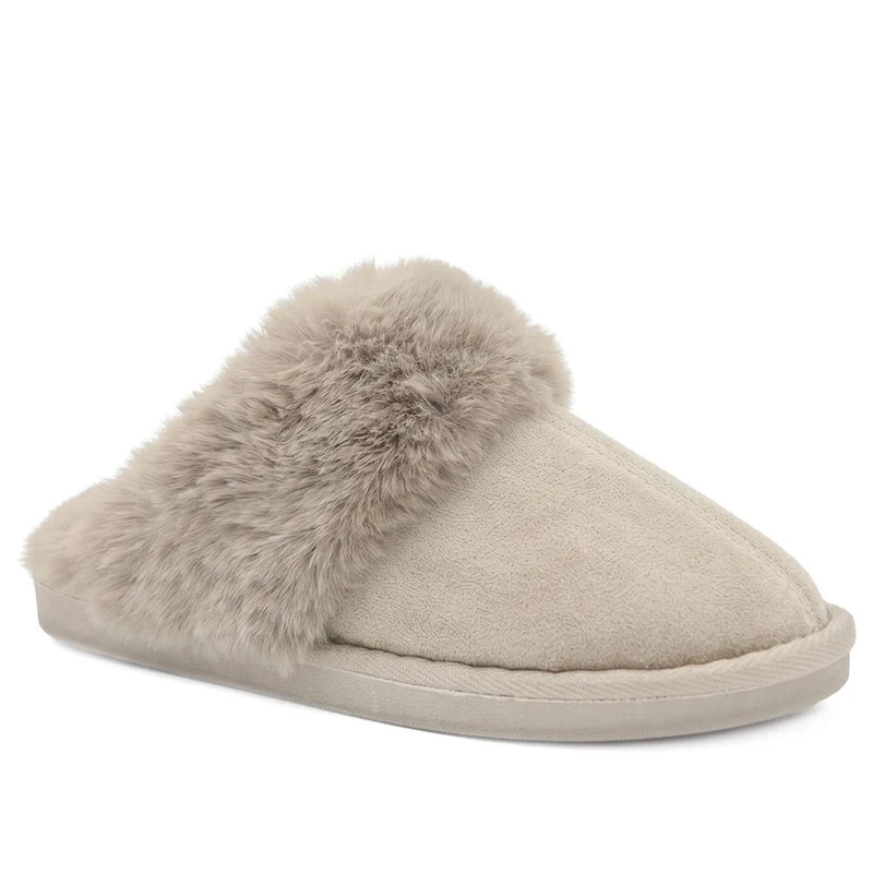 Wide Fit Fur Slippers - GALOP44005 / 330 022