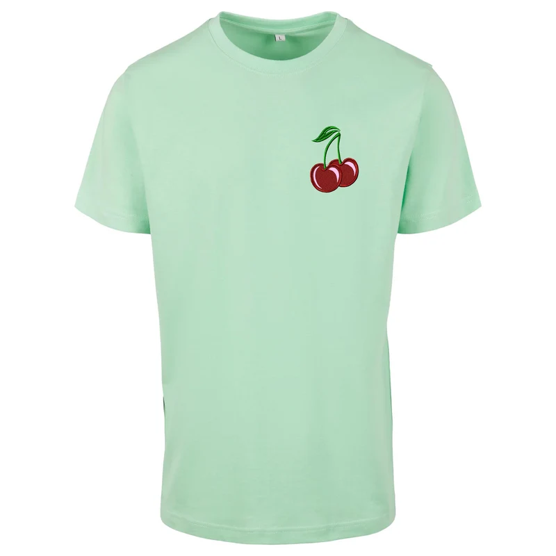 Kirsche Cherry Stick T-Shirt – Damen Shirt mit dezentem Cherry-Motiv