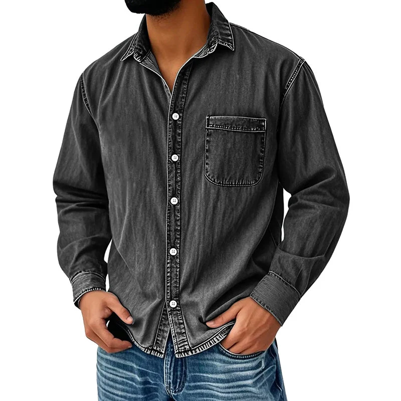 Brindan – Langärmliges Jeanshemd mit Knöpfen