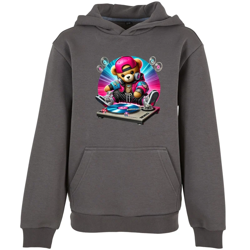 Kids Hoodie - DJ Teddy Bear