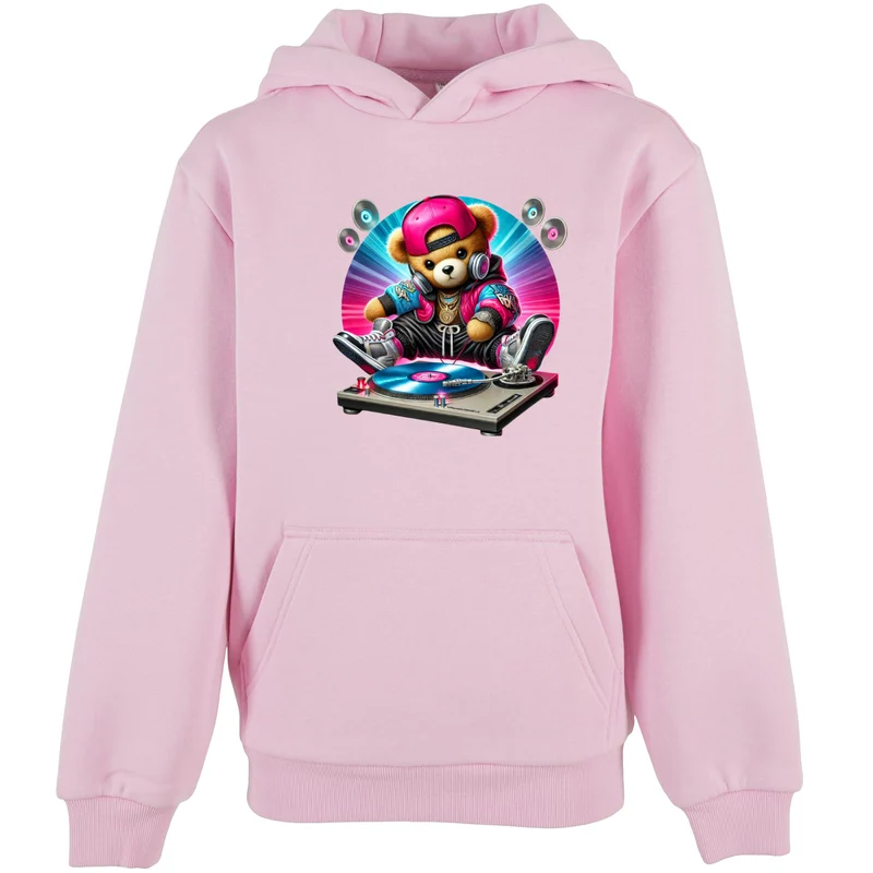 Kids Hoodie - DJ Teddy Bear