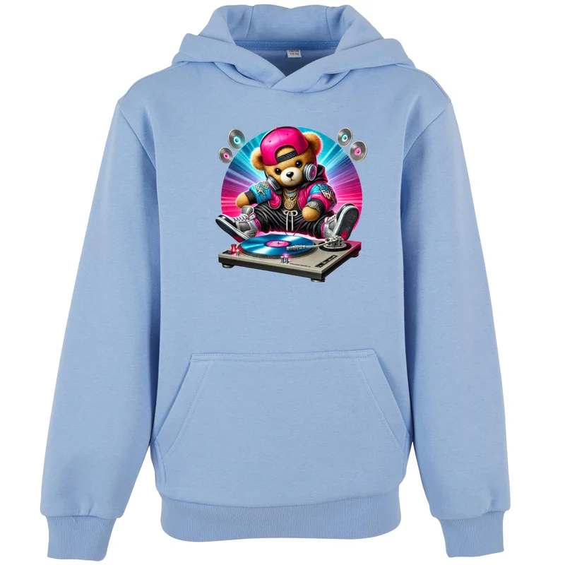 Kids Hoodie - DJ Teddy Bear