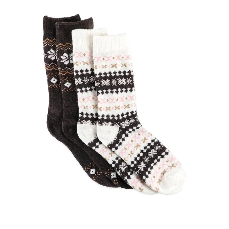 Cosy Winter Socks 2-Pair Pack - MAXWI40019 / 325 847 - Brown Multi