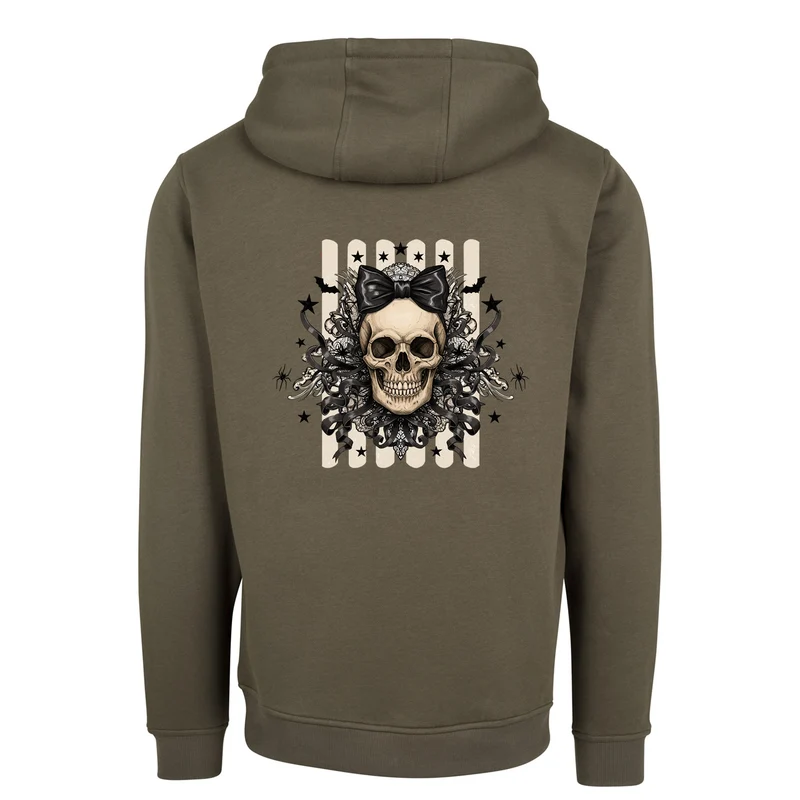 ZIP Hoodie - Black Ribbon Skull