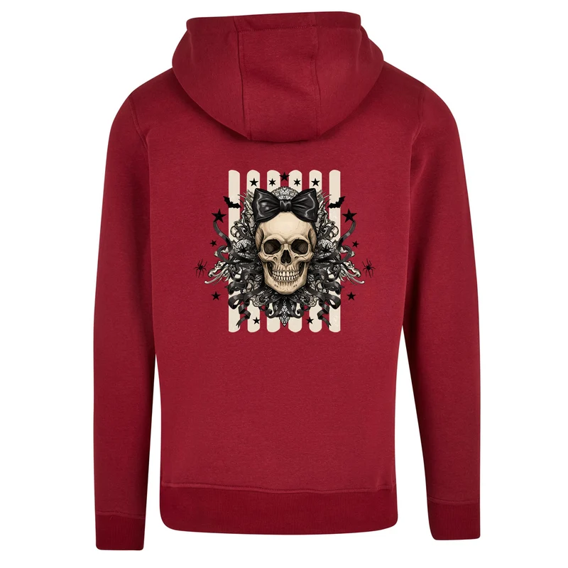 ZIP Hoodie - Black Ribbon Skull