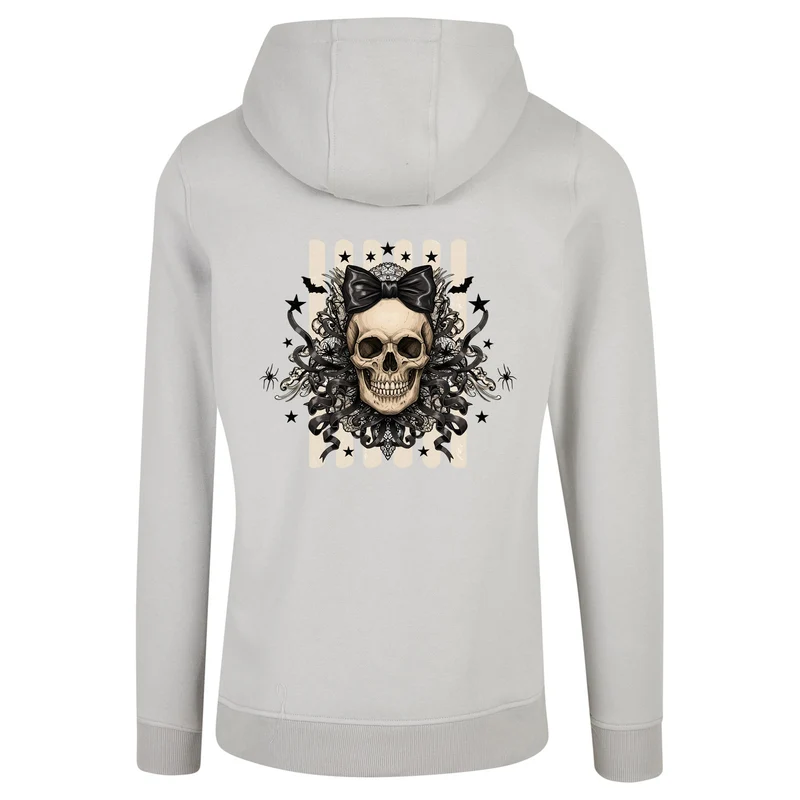 ZIP Hoodie - Black Ribbon Skull
