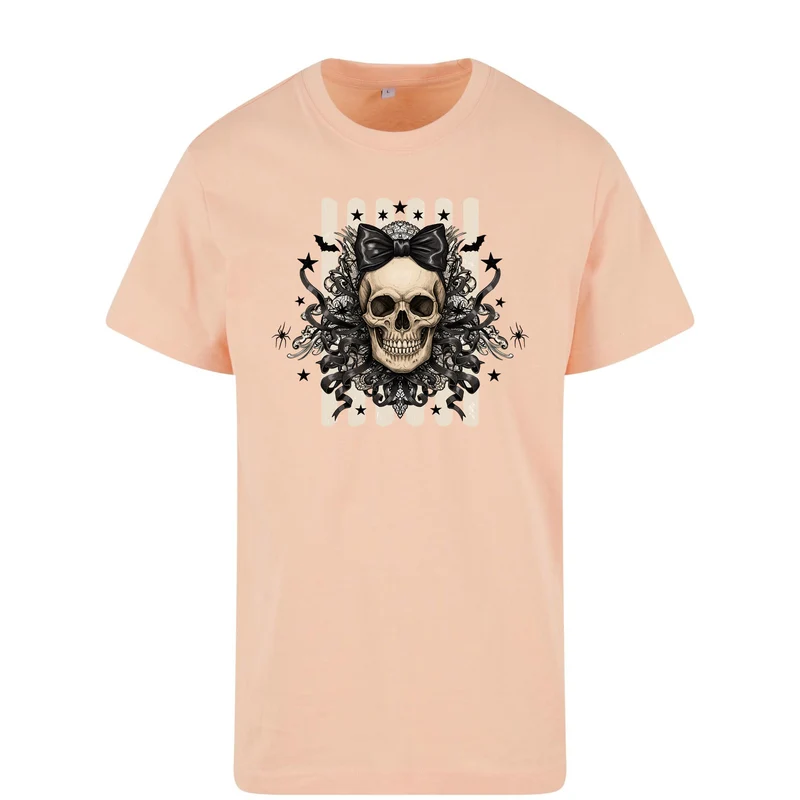 T-Shirt Shirt - Black Ribbon Skull