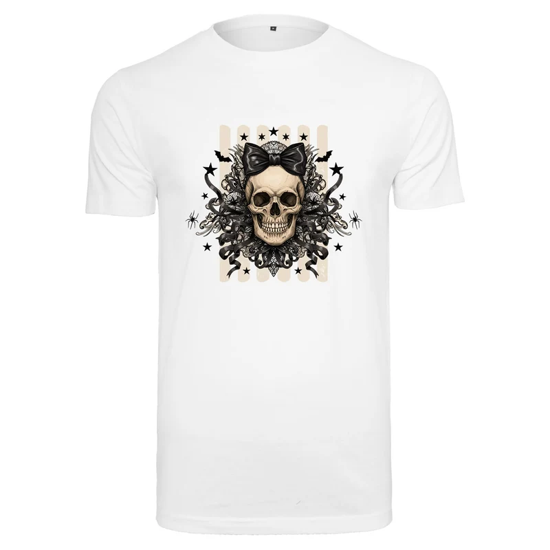 T-Shirt Shirt - Black Ribbon Skull