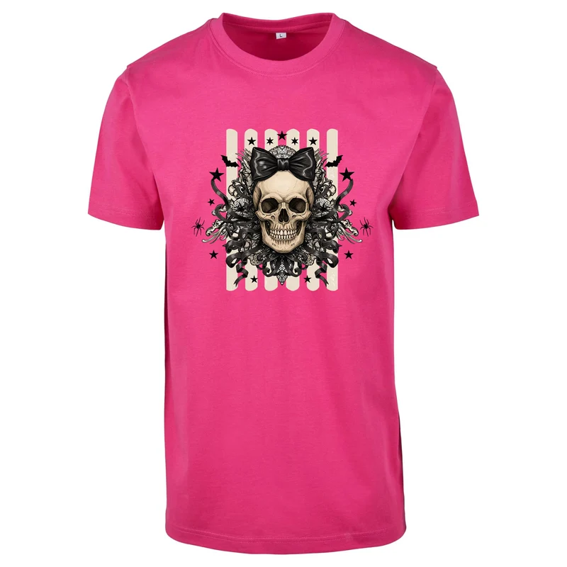 T-Shirt Shirt - Black Ribbon Skull