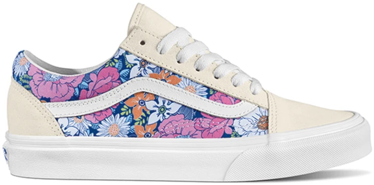 VANS Old Skool Retro Sneaker mit Blumenmuster für Damen | Multi True White