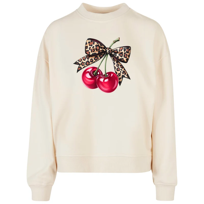 Ladies Oversized Sweatshirt - Hot Cherry