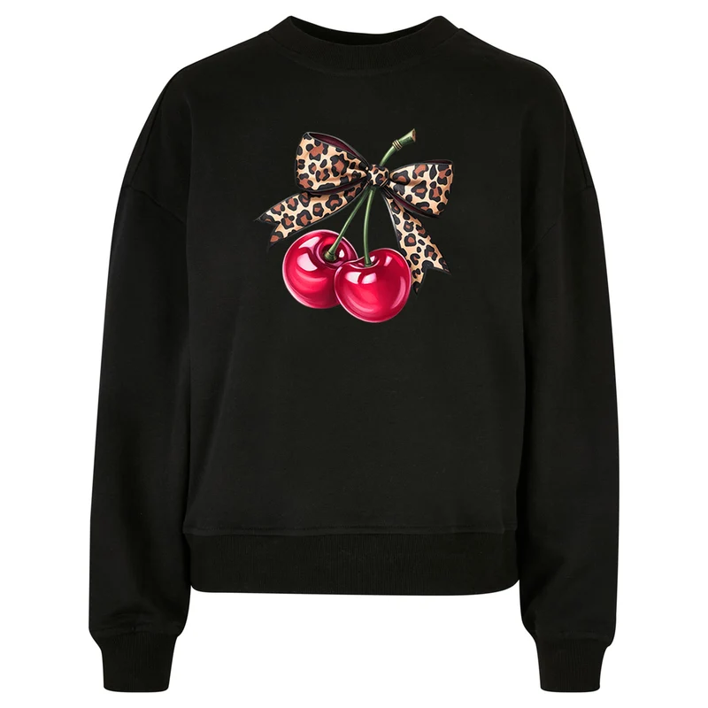 Ladies Oversized Sweatshirt - Hot Cherry
