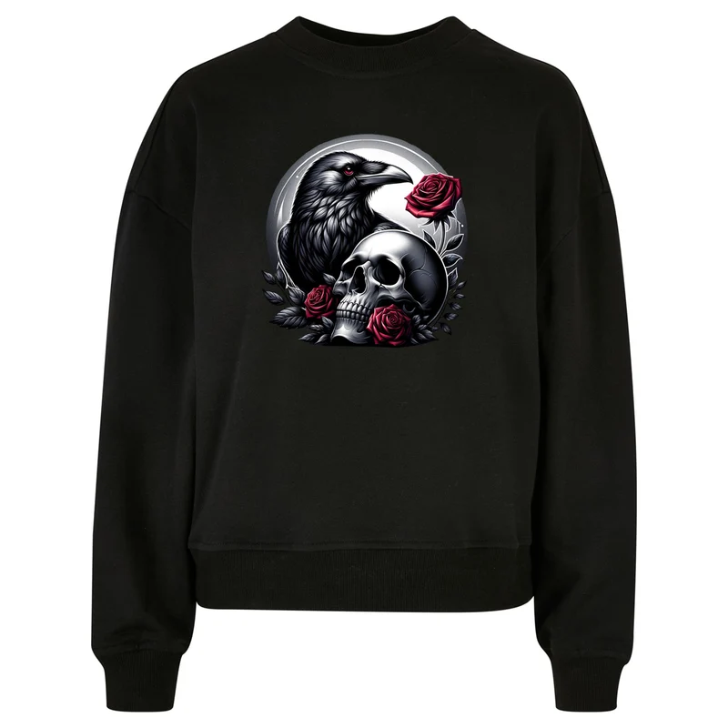 Ladies Oversized Sweatshirt - Gothic Valentine