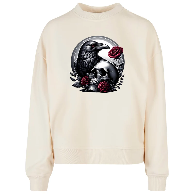 Ladies Oversized Sweatshirt - Gothic Valentine