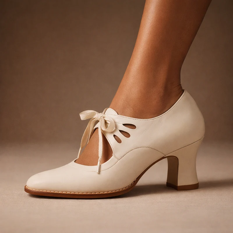 Anasty – Pumps Mit Schnürung Und Mittlerem Absatz