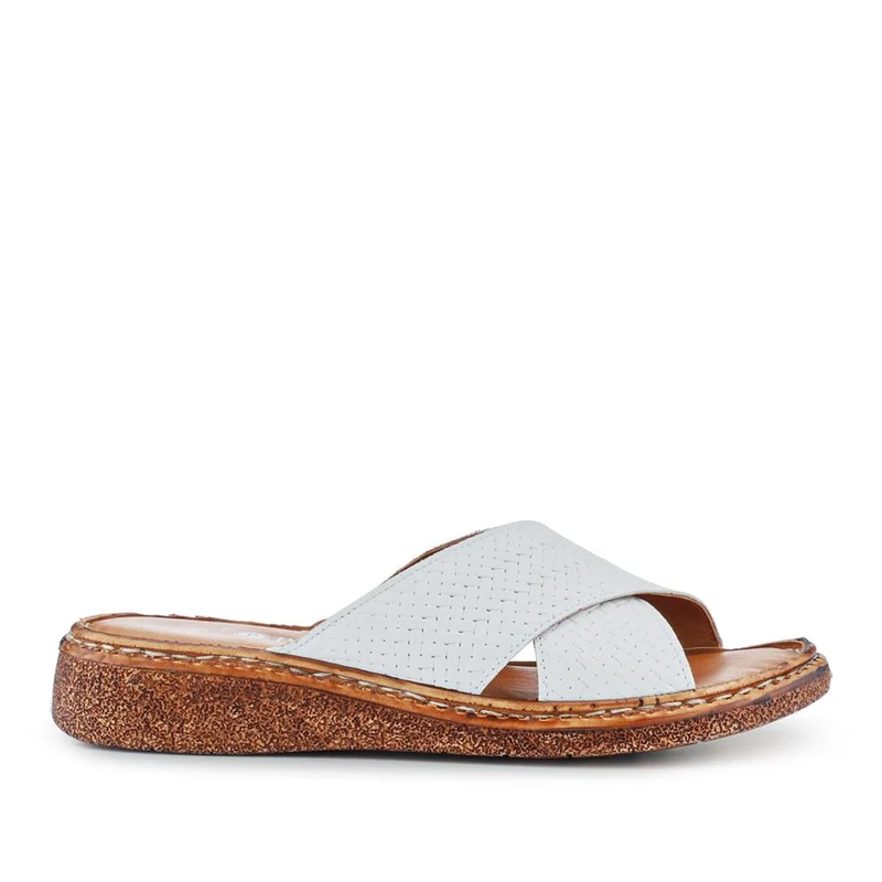 Cushioned Leather Mules - BOAY41000 / 327 605 - White